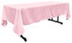 LA Linen Rectangular  Polyester Poplin Tablecloth, Light Pink, 60"x126"