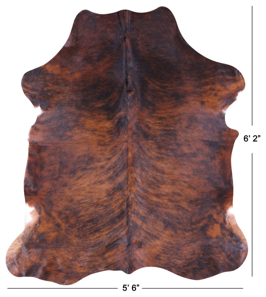 Brindle Natural Cowhide Rug 6' 2" X 5' 6" C2296