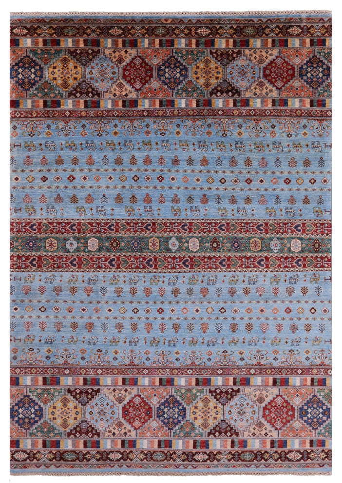 8' 3" X 11' 4" Persian Gabbeh Tribal Hand-Knotted Wool Rug Q7597