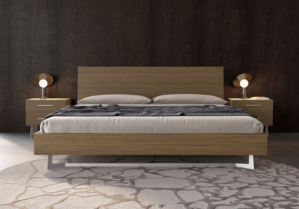Broome Queen Bed, Latte Walnut