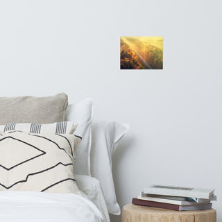 Sunrise Railroad Though Misty Forest Landscape Photo Loose Wall Art Prints, 8" X 10"