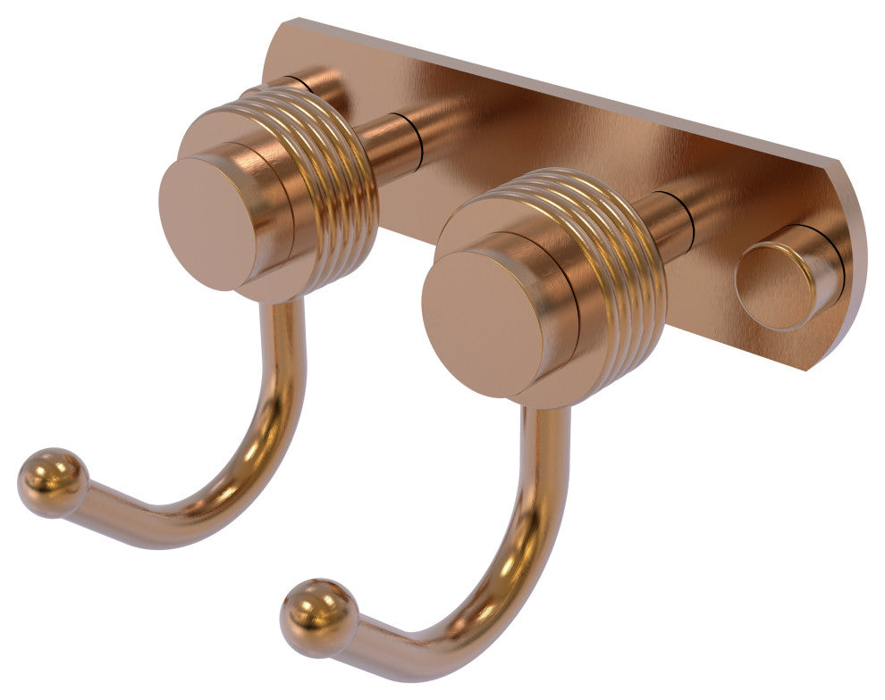 Mercury 2 Position Multi Hook with Groovy Accent, Brushed Bronze