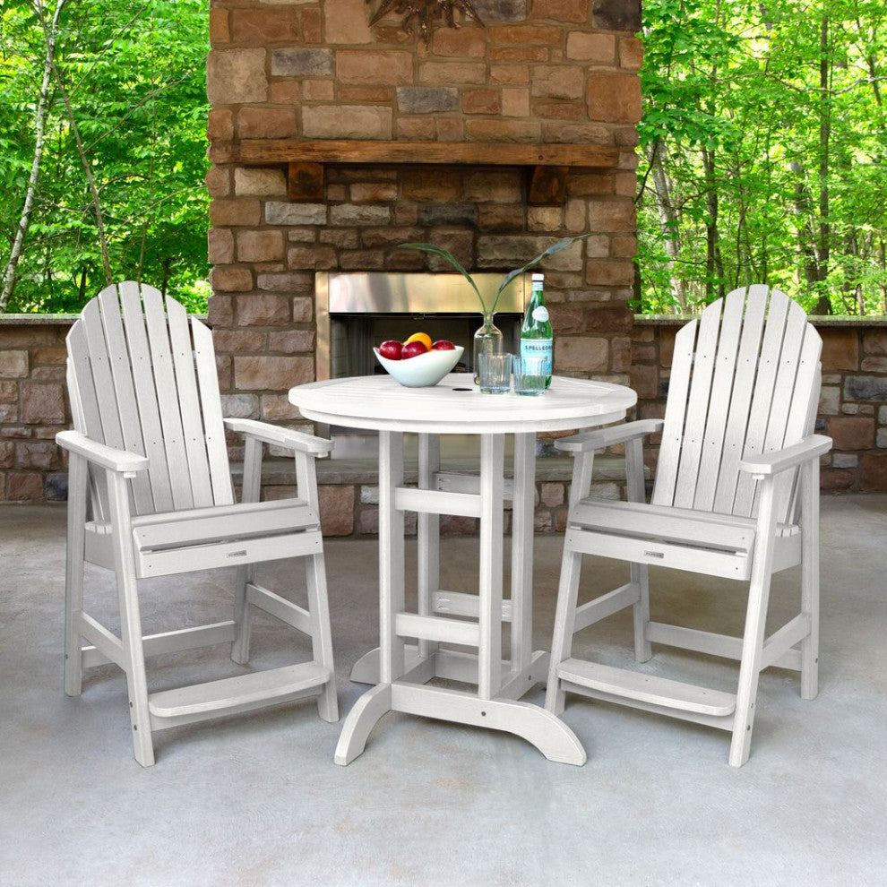 Hamilton 3-Piece Round Counter-Height Dining Set, White