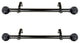 Zina 1" Diameter Side Curtain Rod 12-20" Long, Set of 2, Black