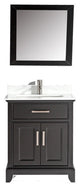 Vanity Art Bathroom Vanity Set With Engineered Marble Top, 30", Espresso, Led Sensor-Switch Mirror