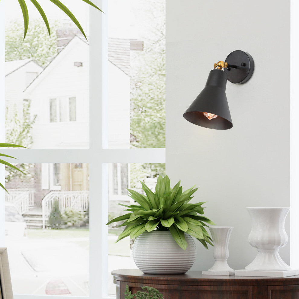 LNC Black Industrial Adjustable Wall Sconce