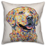 Watercolor Retriever Throw Pillow Cover