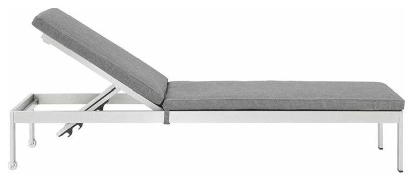 Shore Chaise with Cushions Outdoor Patio Aluminum, Set of 2