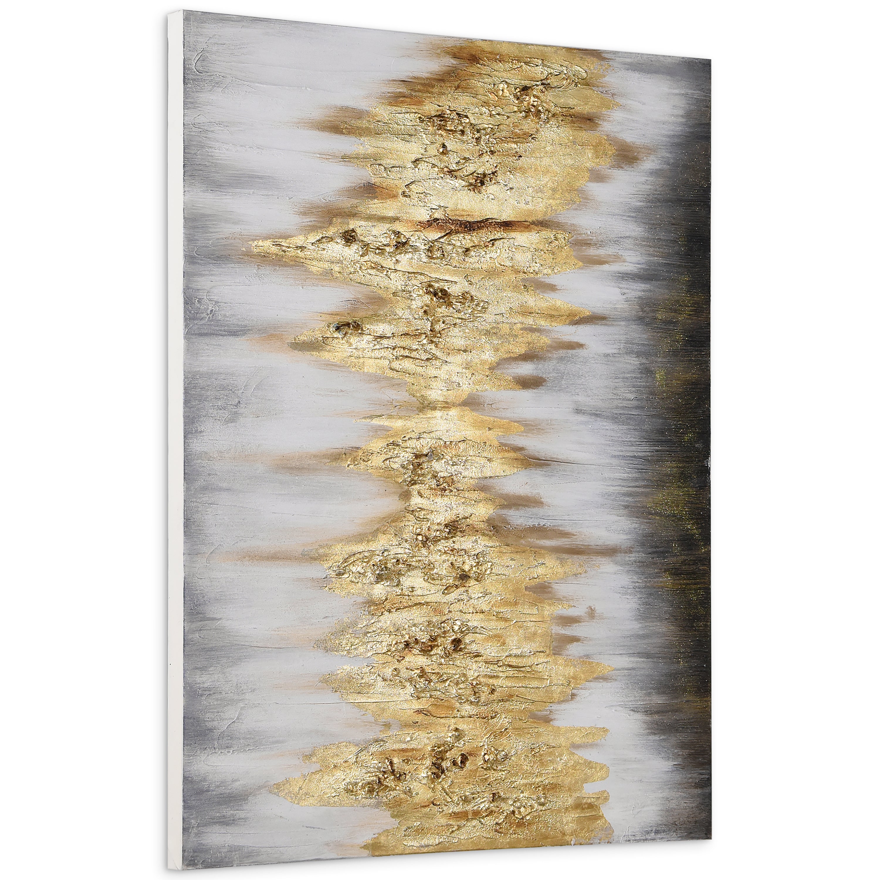 Gold Abstract Textured Metallic Hand Painted Wall Art by Martin Edwards
