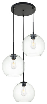Elegant Baxter 3-Light Black Pendant