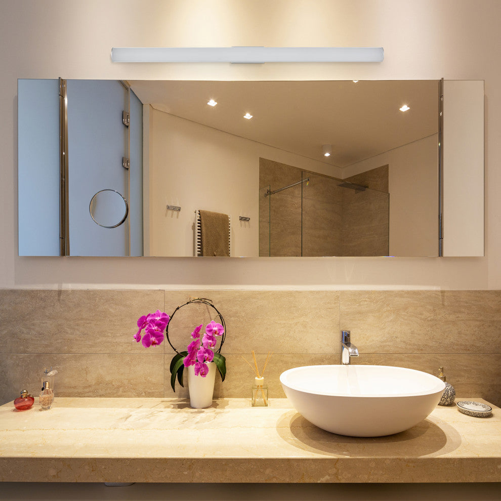 Procyon 36" ETL Certified Integrated LED Bathroom Fixture, Silver