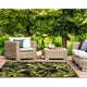 Marina Jungle Leaves Indoor/Outdoor Rug, Black, 7'10"x9'10"