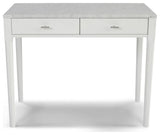 Meno 36" Rectangular Italian Carrara White Marble Console Table, White