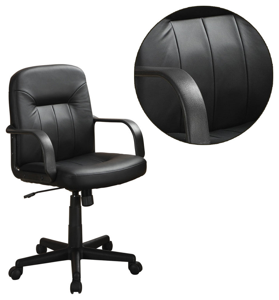 Adjustable Height Office Chair, Black