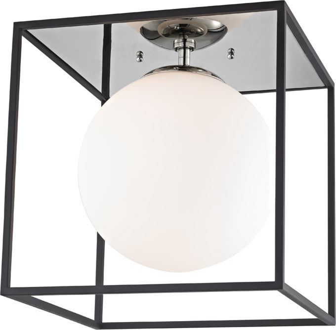 Mitzi Aira One Light Flush Mount H141501L-PN/BK