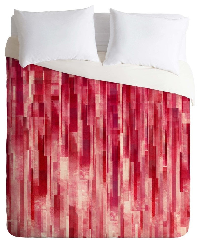 Deny Designs Jacqueline Maldonado Red Rain Duvet Cover - Lightweight