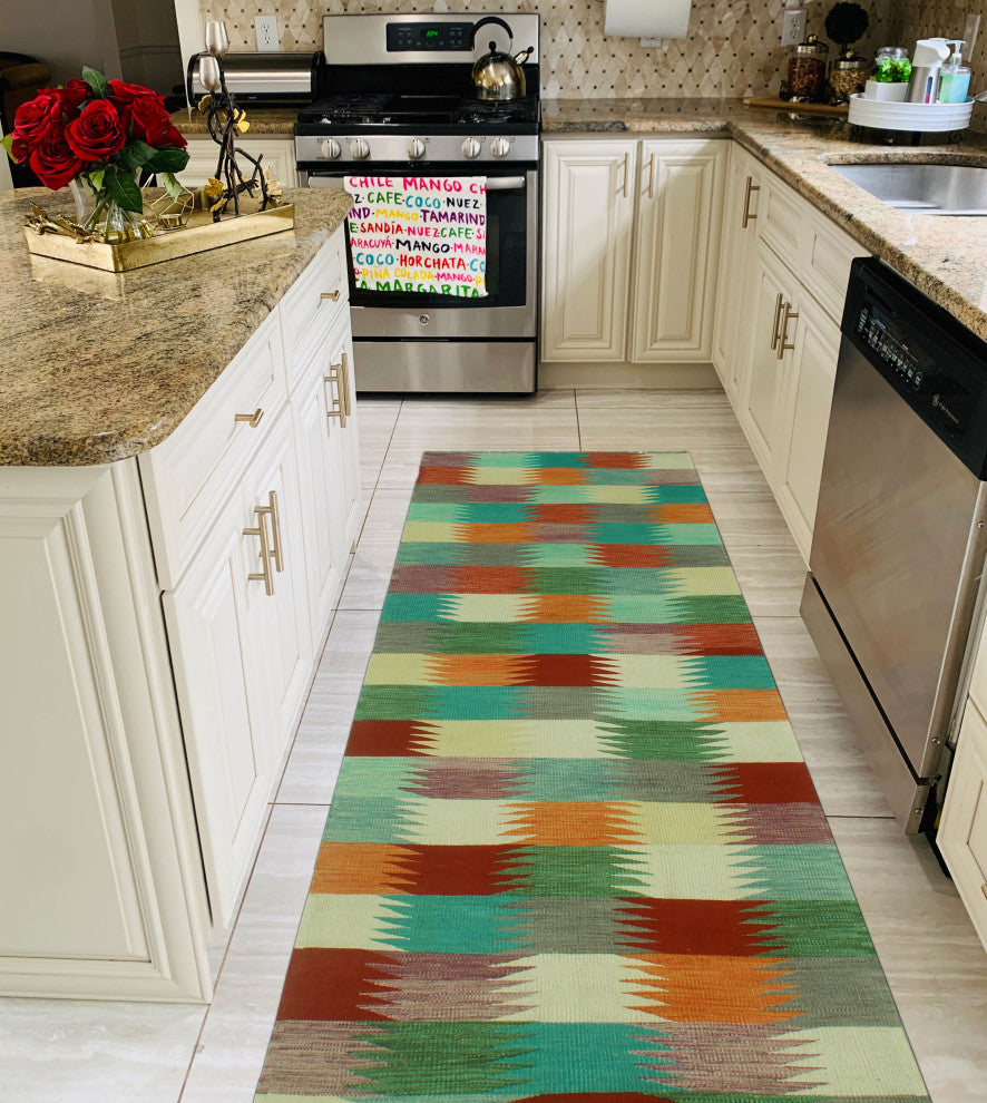 Winchester Kilim Cadie Red/Ivory Runner, 2'9x9'8