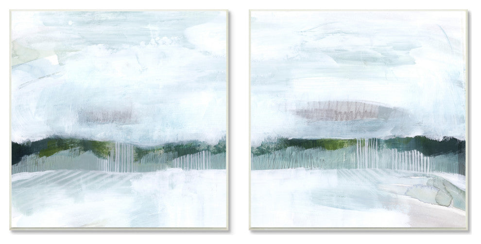Rainy Day Abstract Field Landscape Busy Grey Green,12 x 12