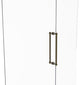 Contemporary 18" Back to Back Shower Door Pull, Antique Brass