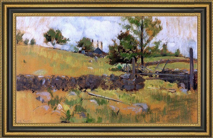 John Twachtman Spring Landscape Framed Premium Canvas Print, 18"x27"