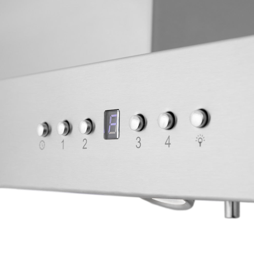 30" ZLINE CrownSound  Island Mount Range Hood, Stainless Steel, KE2iCRN-BT-30