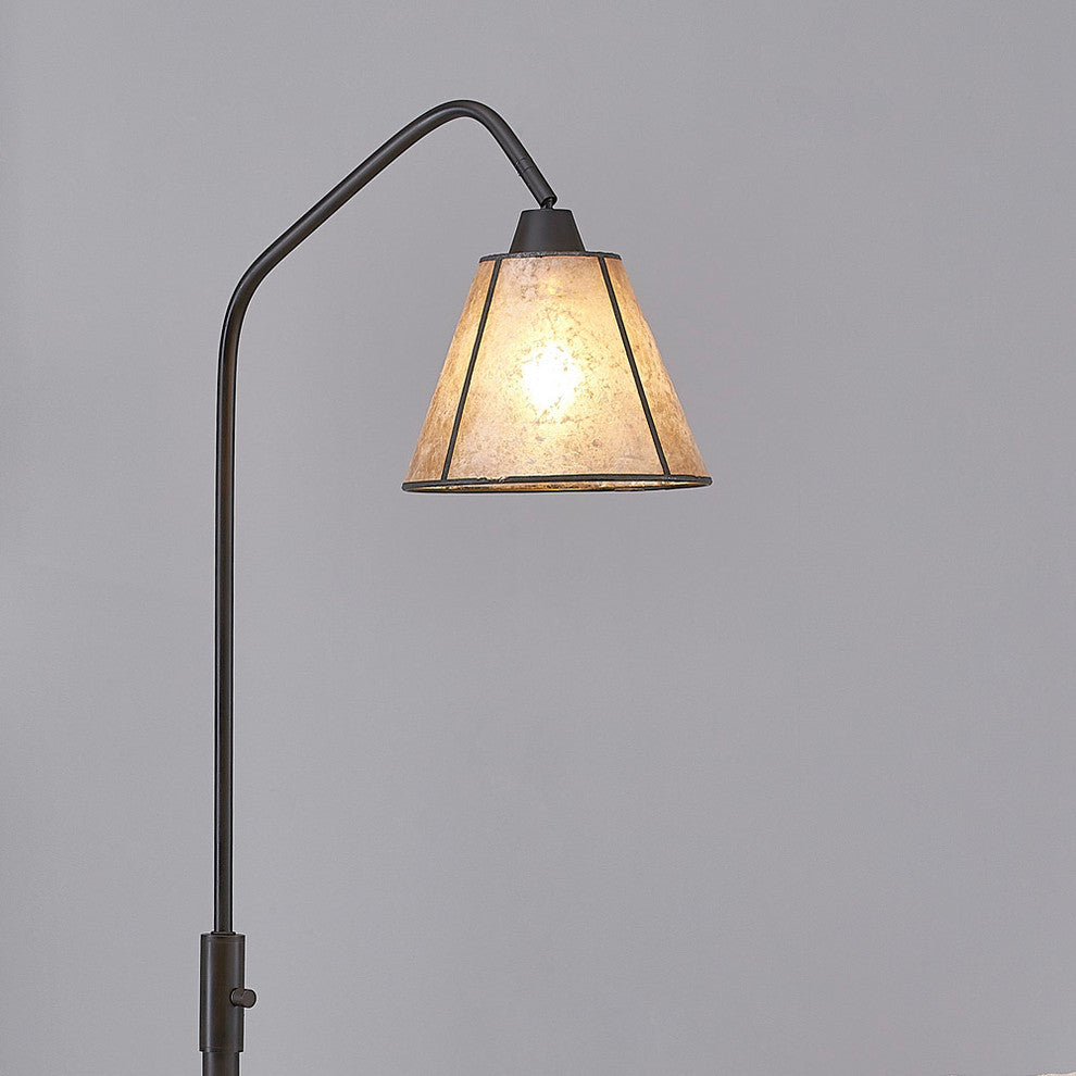 Midtown LED Vintage Dimmable Arch Floor Lamp, Dark Bronze/Mica