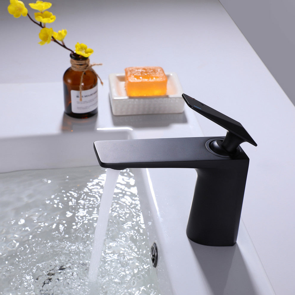Deck Mounted Single Handle Bathroom Sink Faucet