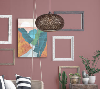 Maxim 14402 Bali 16" Woven String Dual Shade Pendant - Chocolate