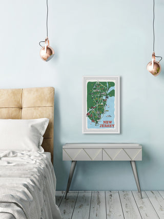 "New Jersey Spots" Framed Painting Print, 24x36
