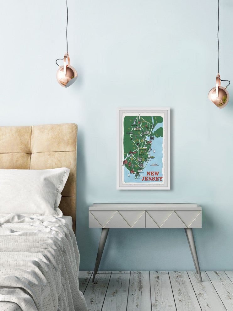 "New Jersey Spots" Framed Painting Print, 24x36