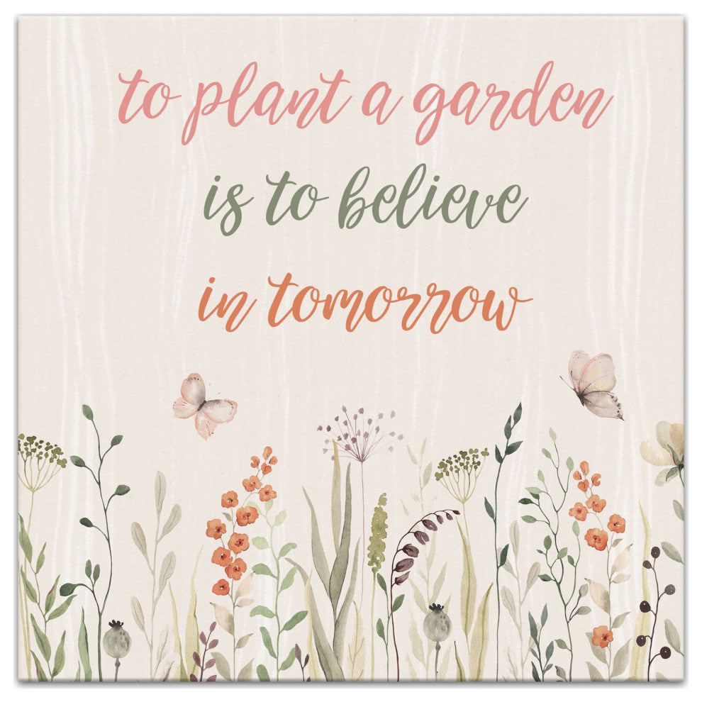 To Plant Garden Watercolor 12x12 Canvas Wall Art