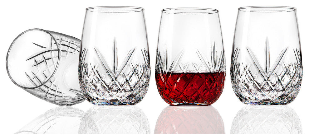 Dublin Stemless Wine Set of 4 15oz