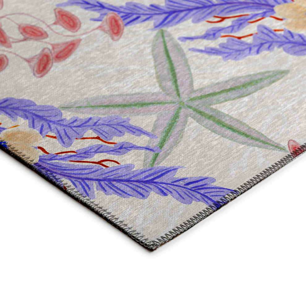 Indoor/Outdoor Seabreeze SZ1 Ivory Machine Washable 8' x 10' Rug