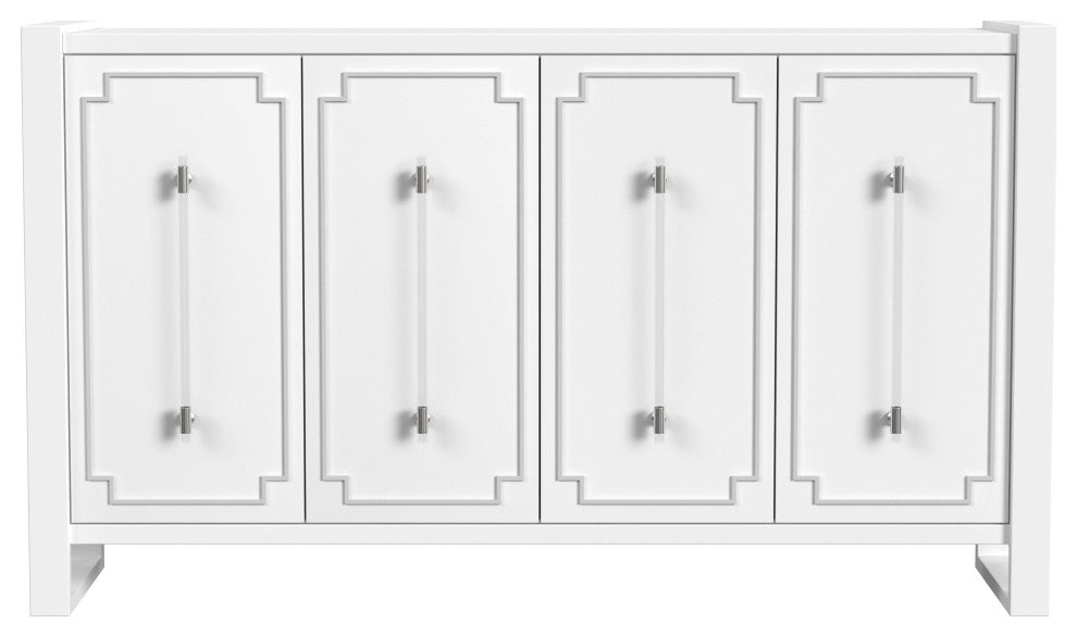 Mariah Server - Pearlized White/Silver Trim