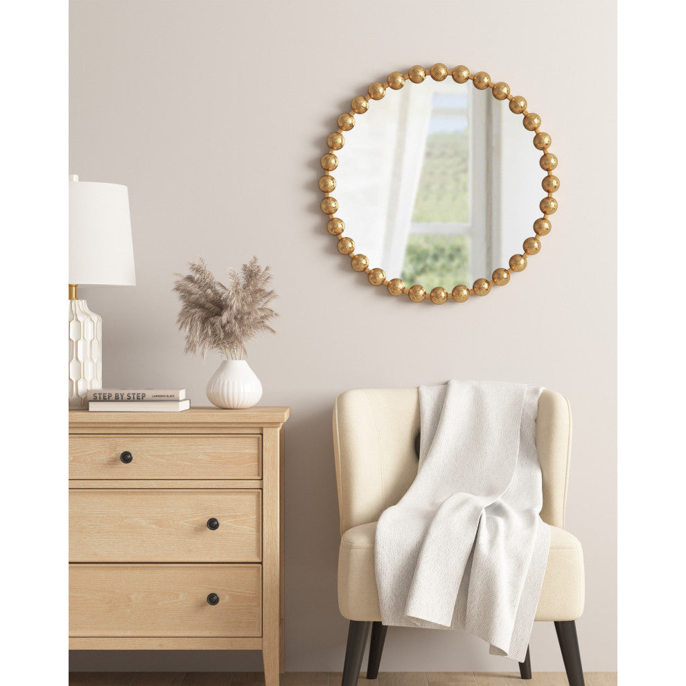 Madison Park Signature Round Iron Framed Wall Decor Mirror