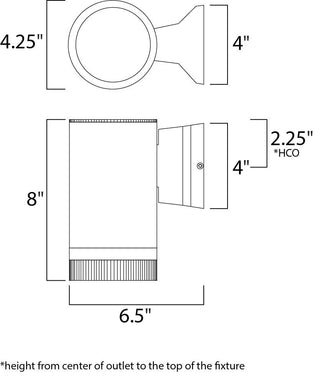 Maxim Lighting Lightray 1-Light Wall Sconce, Architectural Bronze - 6110ABZ