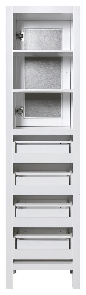 London 66" Linen Cabinet, White