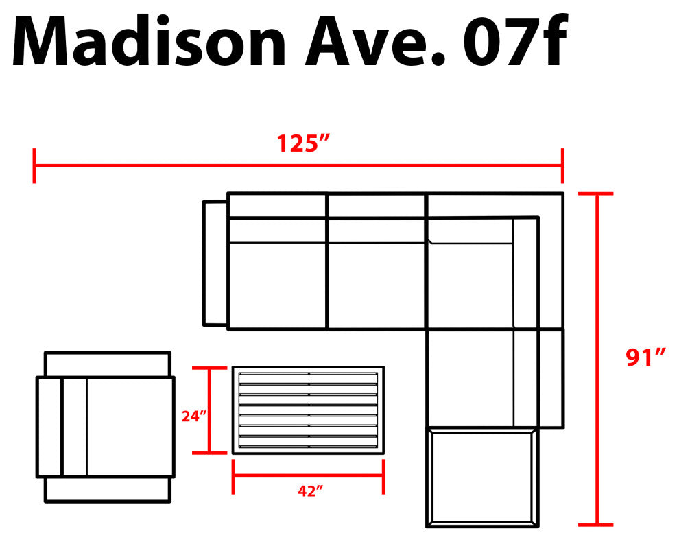 kathy ireland Madison Ave. 7 Piece Aluminum Patio Furniture Set 07f, Alabaster