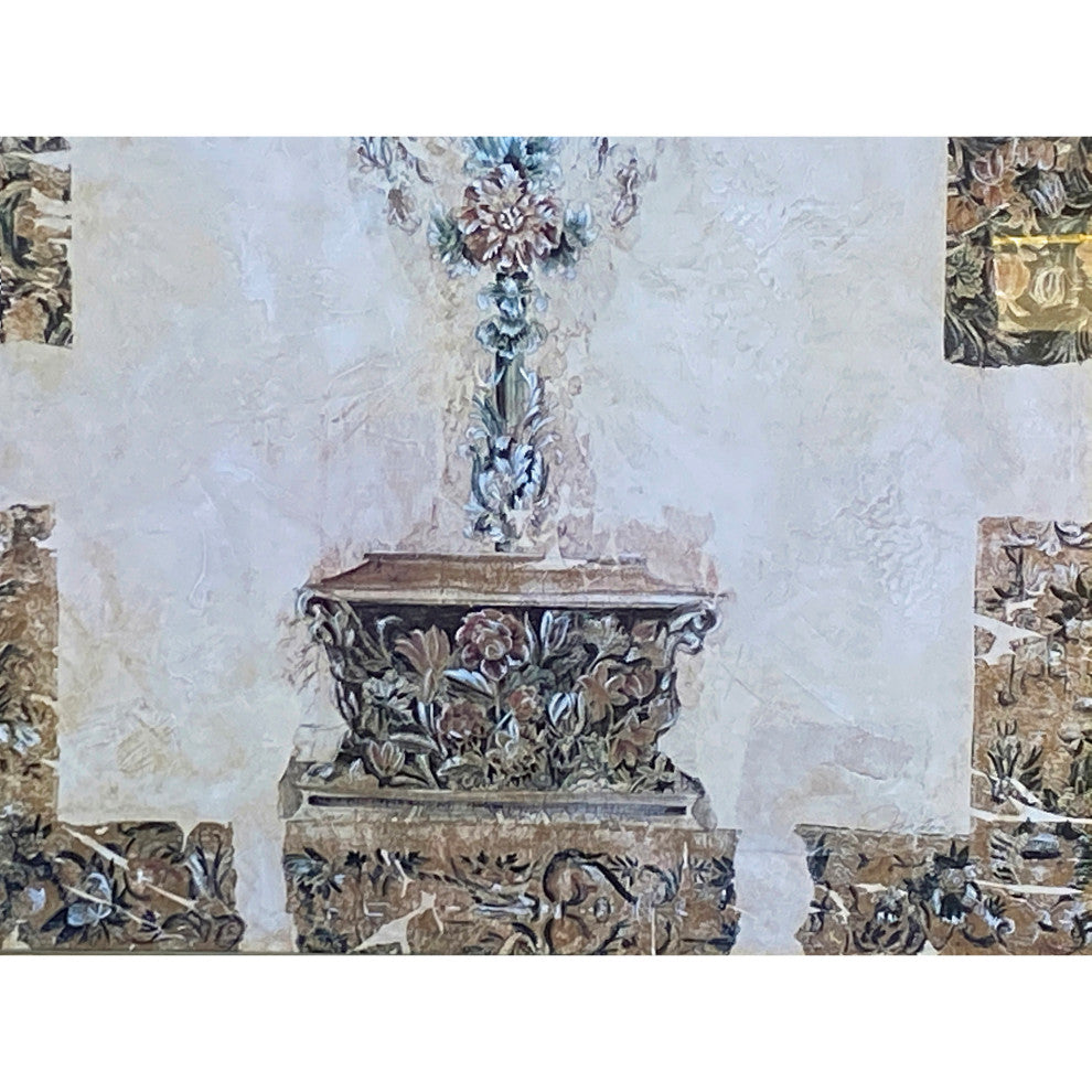 Large Wood Matte Light Gold Framed Artistic Graphic Wall Art Hcs7293