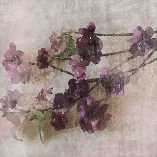 "Purple Flowers 2" Art Print, 81x81 cm