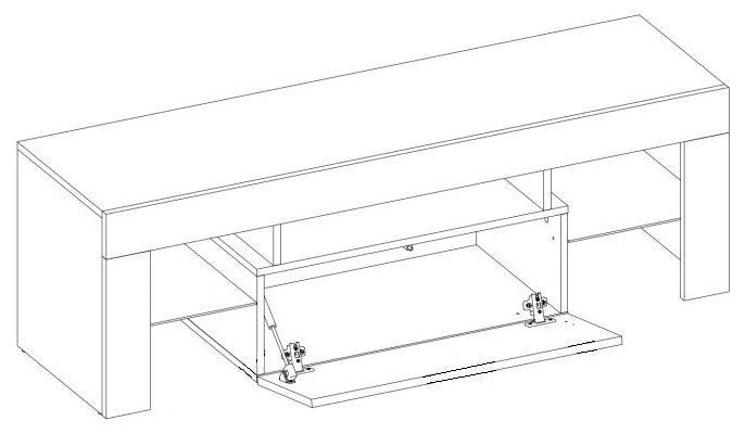ZEVA TV Stand, White
