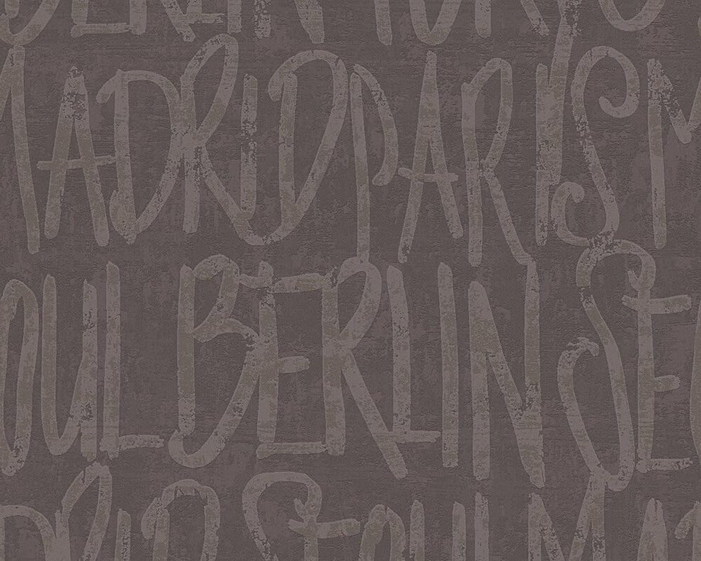 B&W 3, Black and White Look Black Wallpaper Sample, Modern Wall Decor Accent