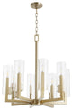 Quorum Harbin 8-Light Chandelier 6277-8-80, Aged Brass