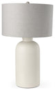 Cato 20.0Lx20.0Wx33.5H Cream Base With White Shade Table Lamp