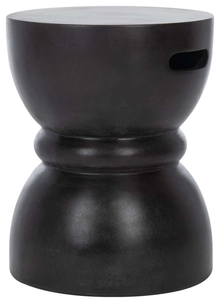 Safavieh Haruki Concrete Accent Stool, Black