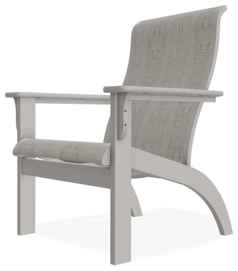 Adirondack Sling Outdoor Adirondack Armchair, Smoke/Warm Gray
