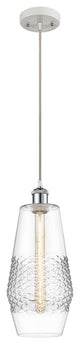 Innovations 516-1P-WPC-G682-7-LED 1-Light Mini Pendant, White, Polished Chrome
