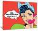 "Woman Talking on Phone" Portrait Digital Art Canvas Print