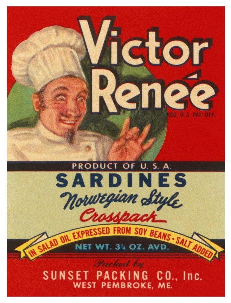 "Victor Renee Sardines" Digital Paper Print by Retrolabel, 25"x32"