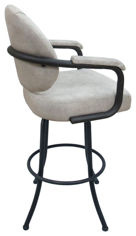 Swivel Counter 26", 30" or Extra Tall 34" Metal Bar Stool M-70, Outlier Stucco - Gray, 26"